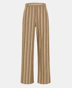 Baccarat Pantalon Raye En Jersey Lurex - Rouille Multicolore