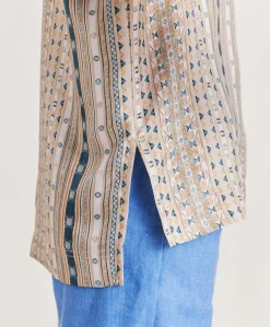 Blouse Ambroise En Serge De Soie - Sable Multicolore