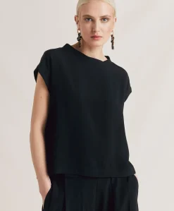 Blouse En Acetate De Soie Curacao - Noir