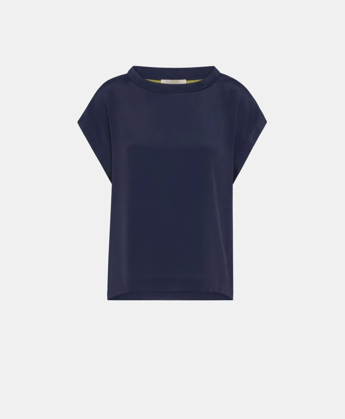 Blouse En Acetate De Soie Curacao - Bleu Nuit