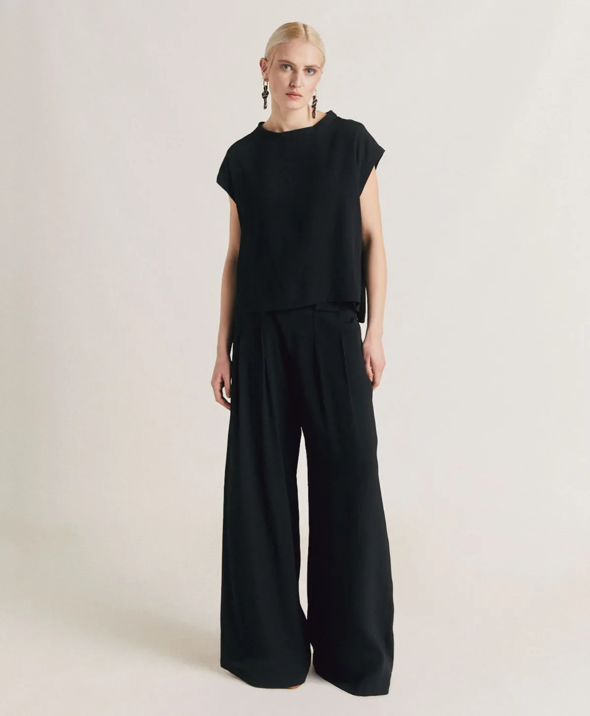 Blouse En Acetate De Soie Curacao - Noir