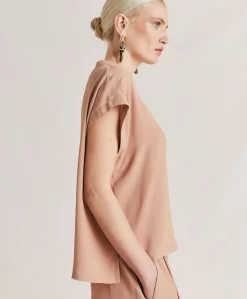 Blouse En Acetate De Soie Curacao - Nude