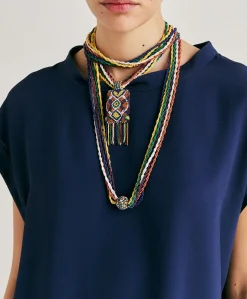 Blouse En Acetate De Soie Curacao - Bleu Nuit