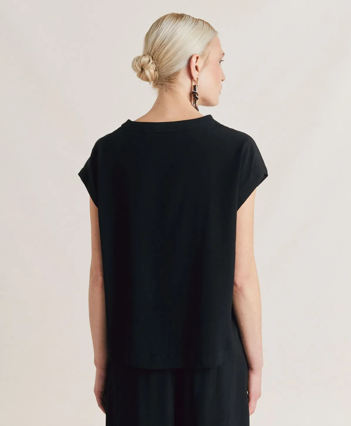 Blouse En Acetate De Soie Curacao - Noir
