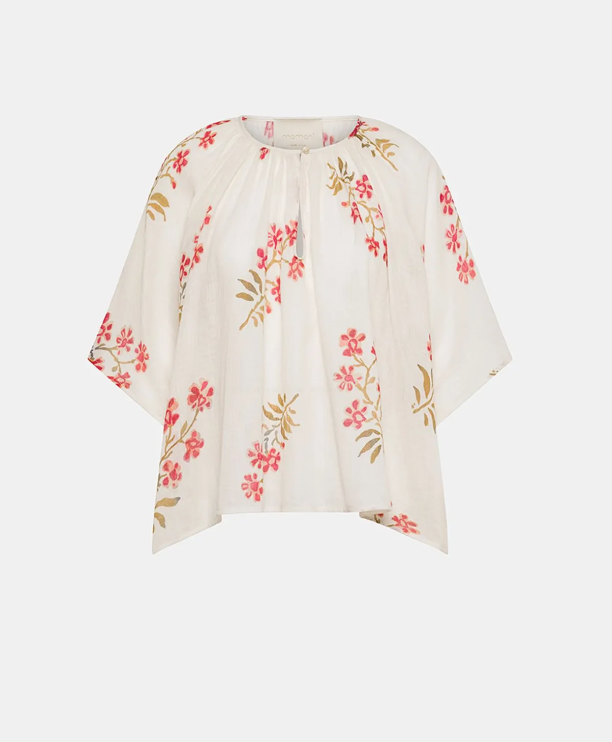 Blouse En Gaze Tarida - Creme/Cerise Noire