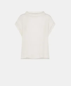 Blouse En Soie Et Acetate De Curacao - Creme