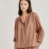 Blouse Gypsofilia En Voile De Coton Imprime - Corail