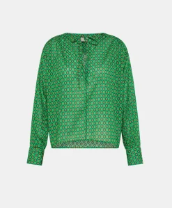 Blouse Gypsofilia En Voile De Coton Imprime - Emeraude
