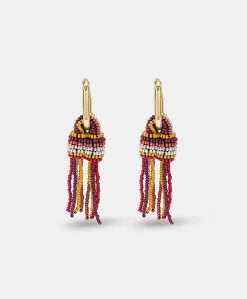 Boucles D'Oreilles Avec Perles Zimmari - Multicolore Brule