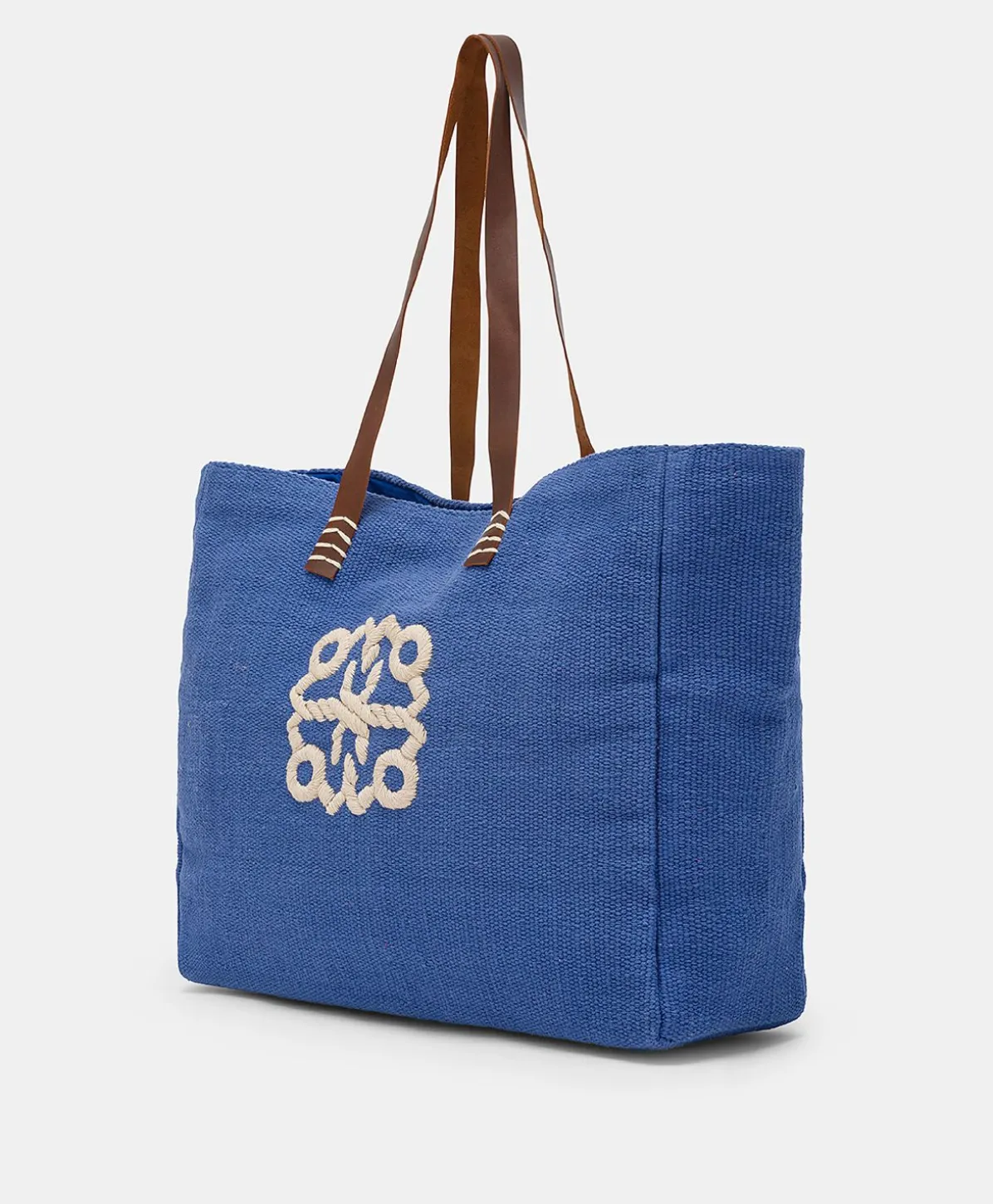 Cabas Paraguan En Toile Avec Broderie - Bluette