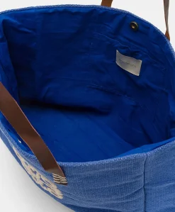 Cabas Paraguan En Toile Avec Broderie - Bluette