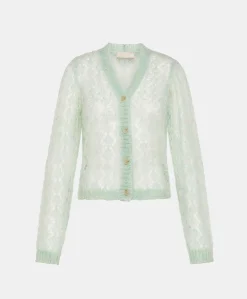 Cardigan Altea En Mohair Doux - Turquoise