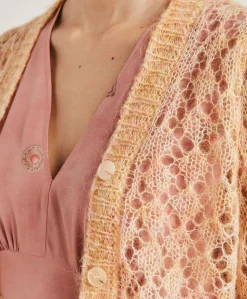 Cardigan Altea En Mohair Doux - Orange