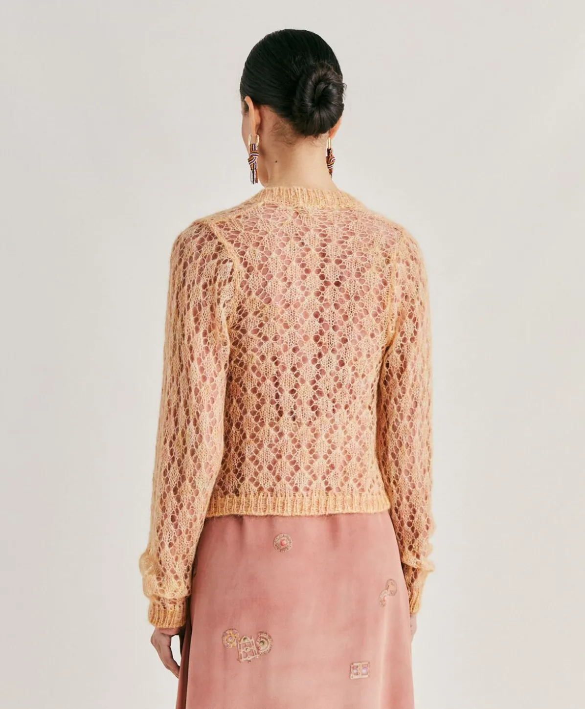 Cardigan Altea En Mohair Doux - Orange