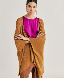 Cardigan Divina Perlata Lurex - Caramel