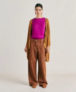 Cardigan Divina Perlata Lurex - Caramel