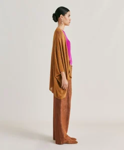Cardigan Divina Perlata Lurex - Caramel