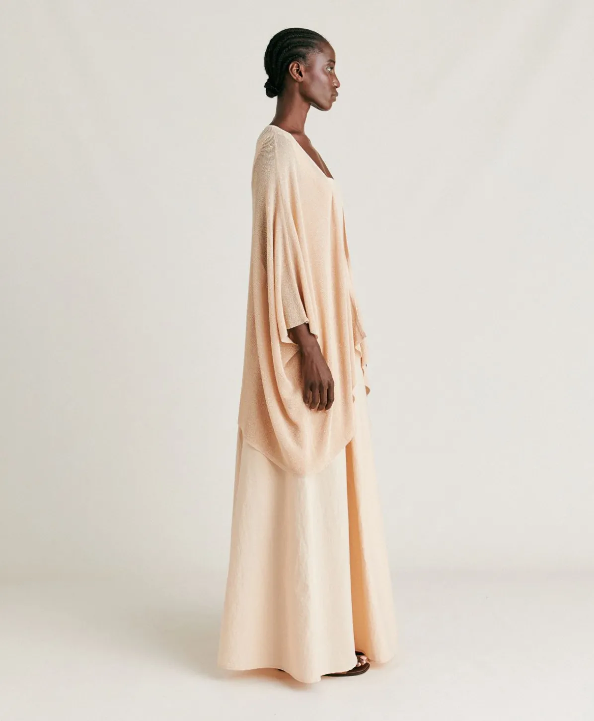 Cardigan Divina Perlata Lurex - Poudre