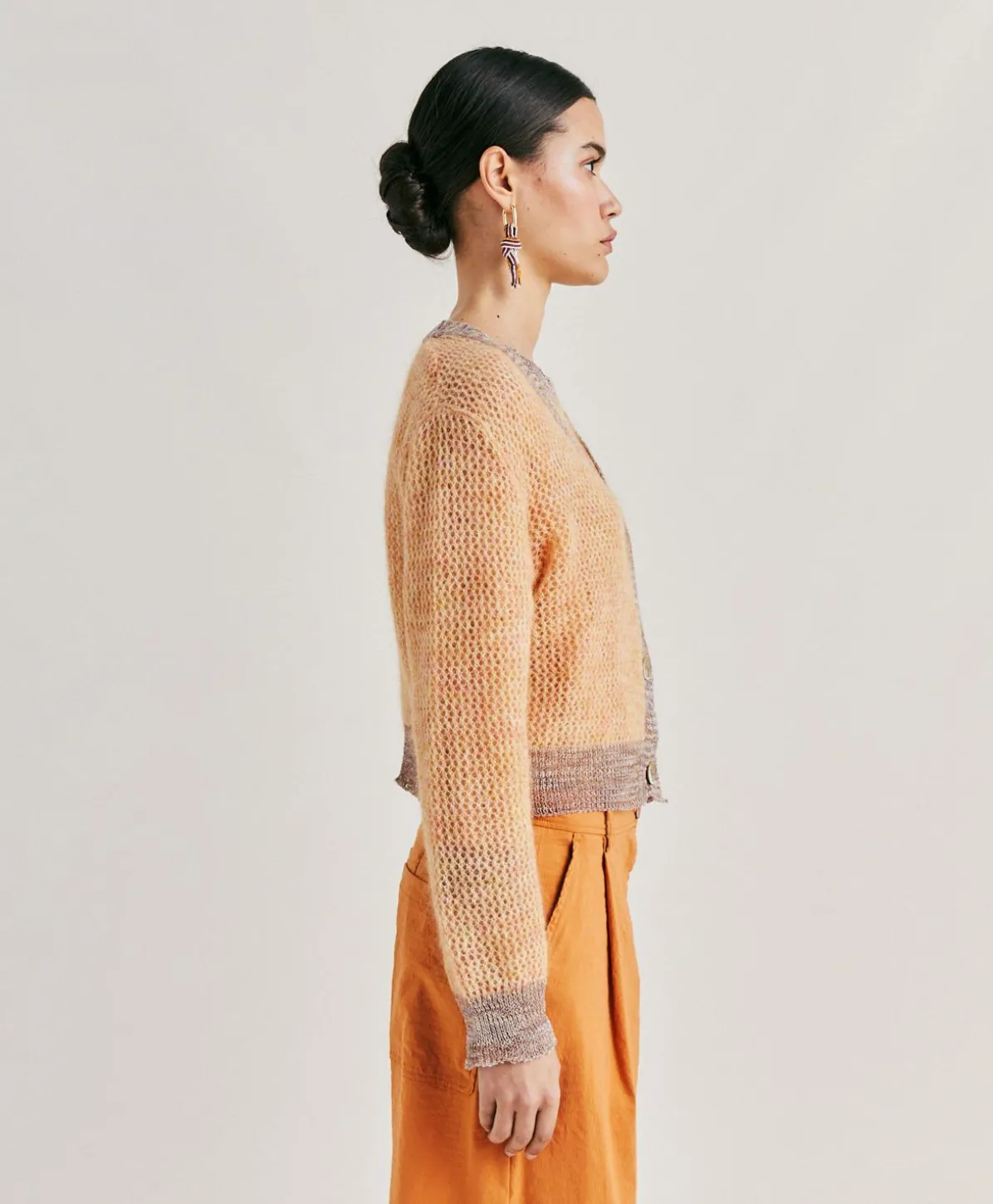 Cardigan Dream En Mohair Doux - Orange