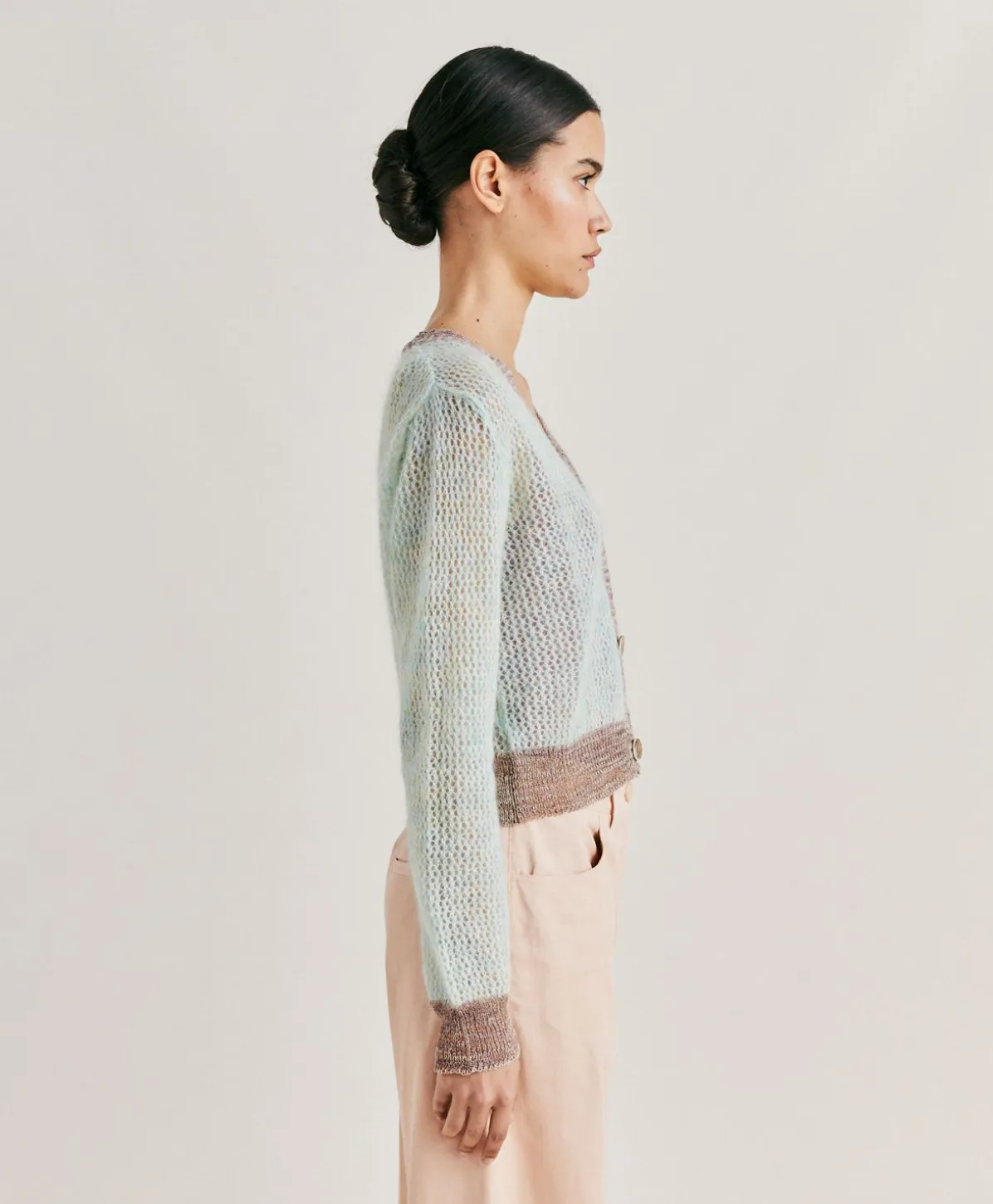 Cardigan Dream En Mohair Doux - Turquoise