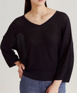 Cardigan Lurex Perle Fresno - Bleu Nuit