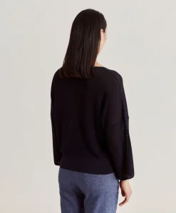 Cardigan Lurex Perle Fresno - Bleu Nuit