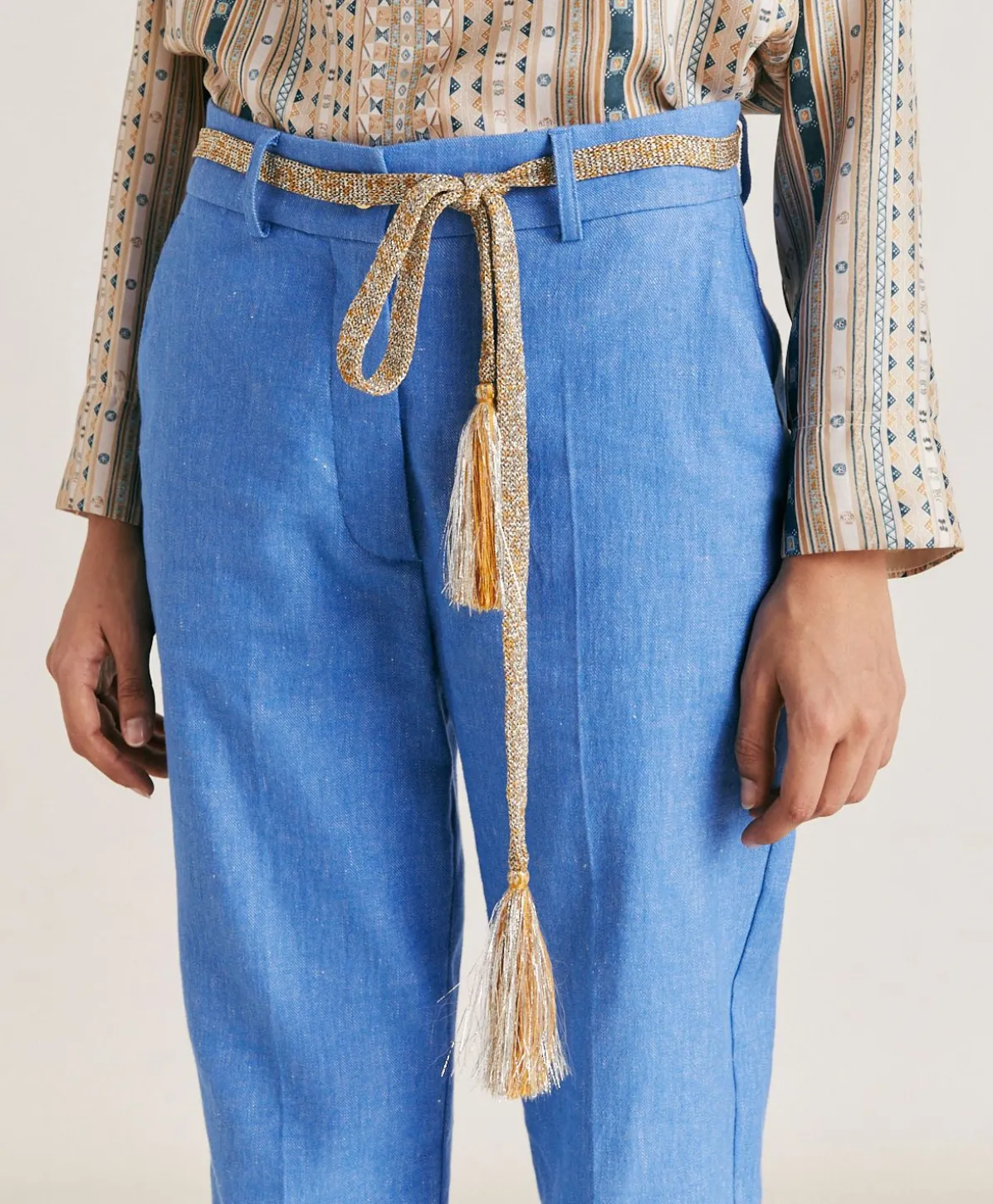 Ceinture Aulne Avec Pompon Lurex - Tournesol