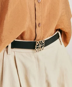 Ceinture Bienvenu En Cuir Nappa - Noir