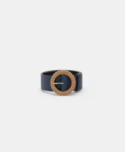 Ceinture En Cuir Adah - Bleu