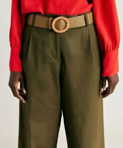 Ceinture En Cuir Adah - Olive