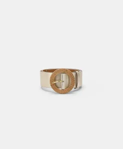 Ceinture En Cuir Adah - Or Clair