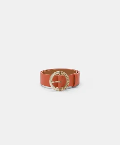 Ceinture Montoya En Cuir Nappa - Papaye