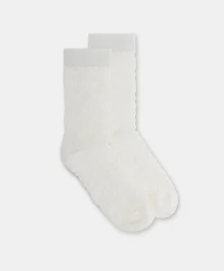 Chaussettes Sal Avec Logo Jacquard - Blanc