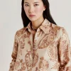 Chemise Arles En Twill De Soie - Poudre Multicolore