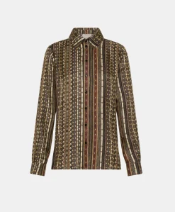 Chemise Arles En Twill De Soie - Noir Multicolore