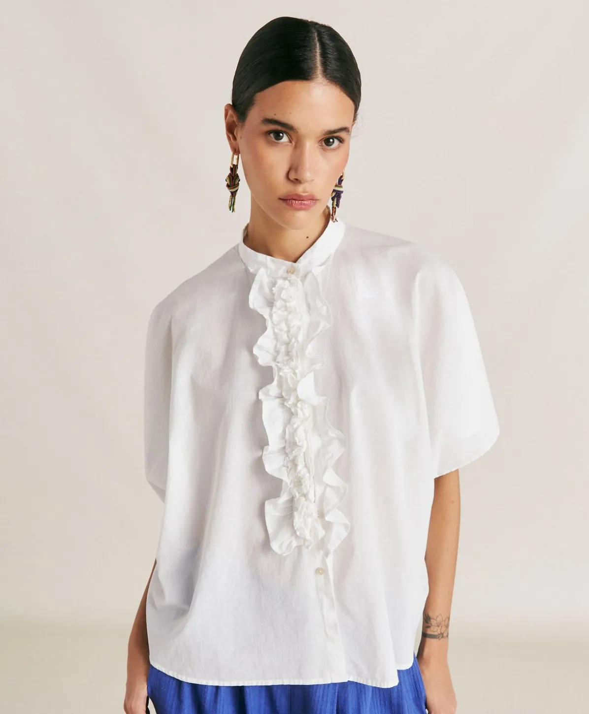 Chemise Berenice En Voile De Coton - Creme