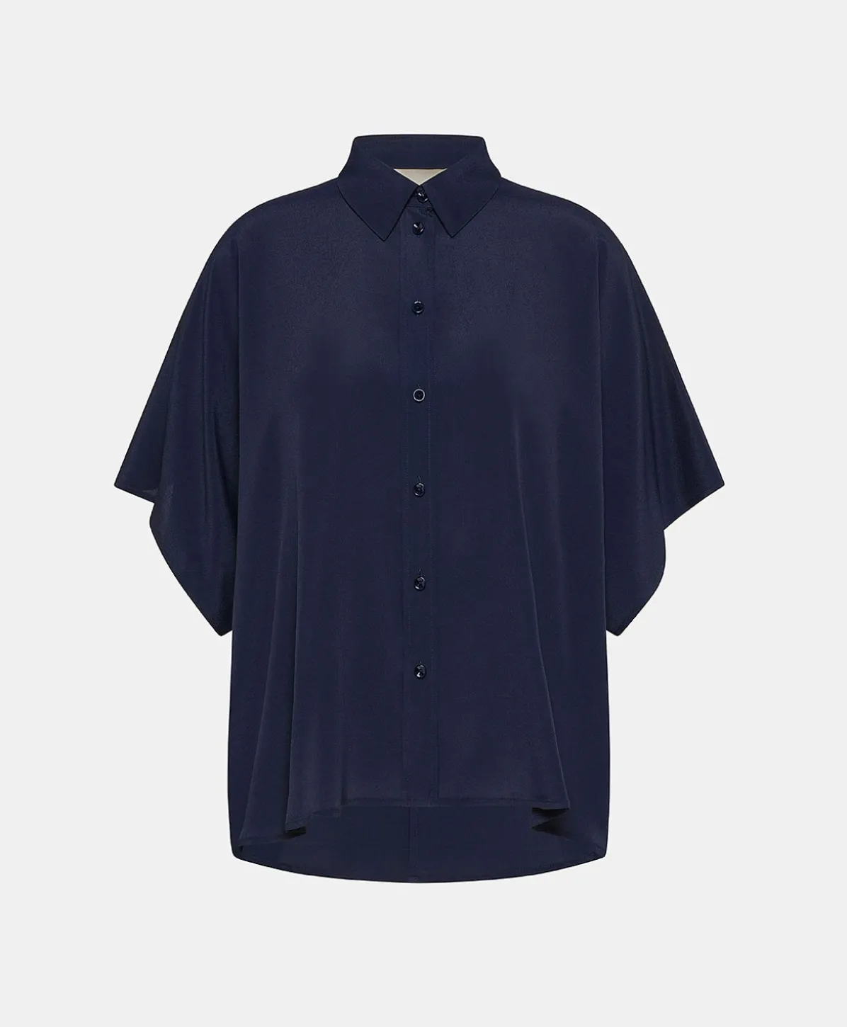 Chemise Brooklyn En Acetate De Soie - Bleu Nuit