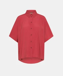 Chemise Brooklyn En Acetate De Soie - Amarante