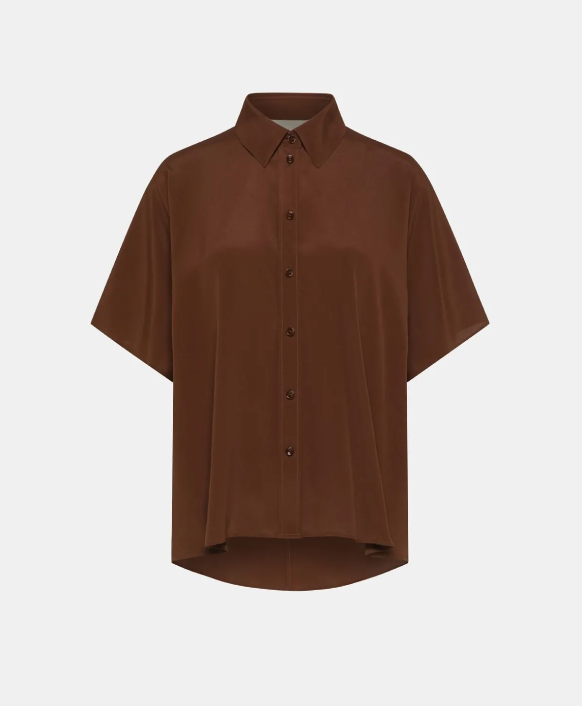 Chemise Brooklyn En Acetate De Soie - Chocolat