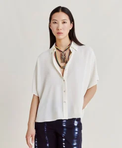 Chemise Brooklyn En Acetate De Soie - Creme