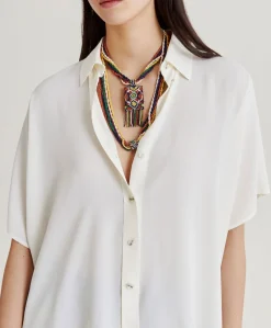 Chemise Brooklyn En Acetate De Soie - Creme