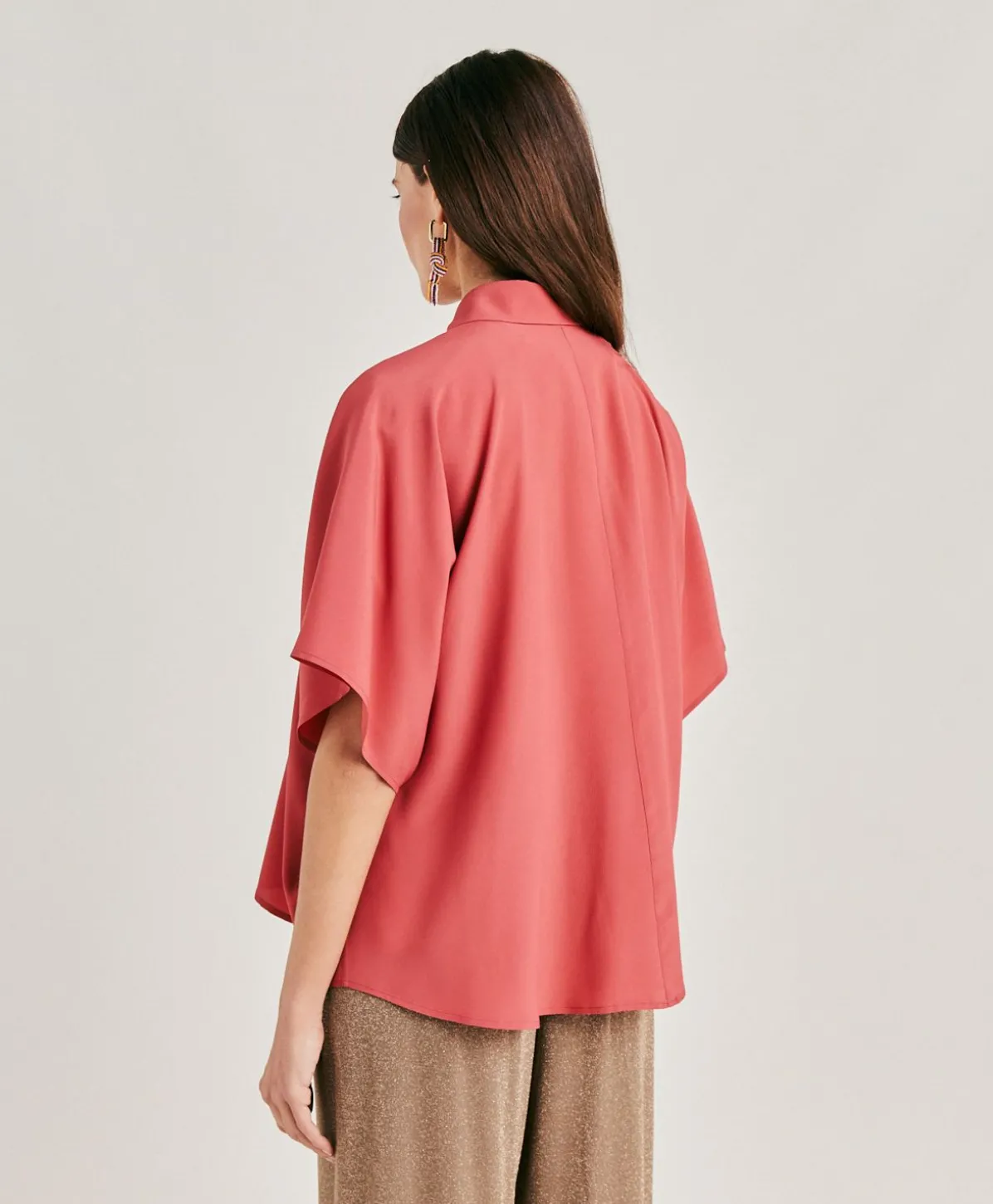 Chemise Brooklyn En Acetate De Soie - Amarante