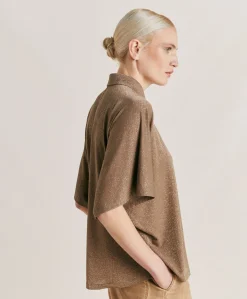 Chemise Brooklyn En Jersey Lurex - Boue