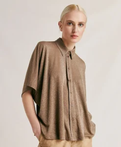 Chemise Brooklyn En Jersey Lurex - Boue