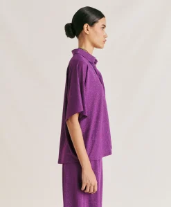 Chemise Brooklyn En Jersey Lurex - Cyclamen