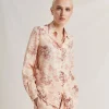 Chemise Crepe De Chine - Rose/Noir Cerise