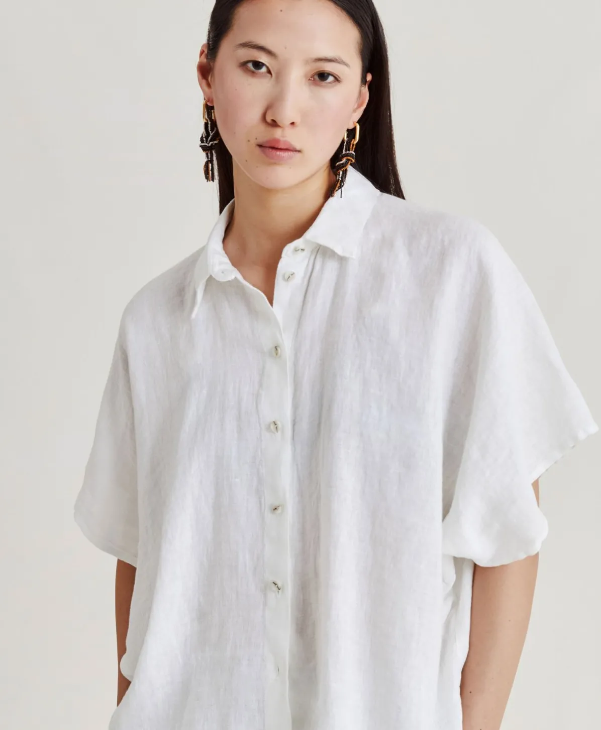 Chemise En Lin Elafonissi - Blanc Optique