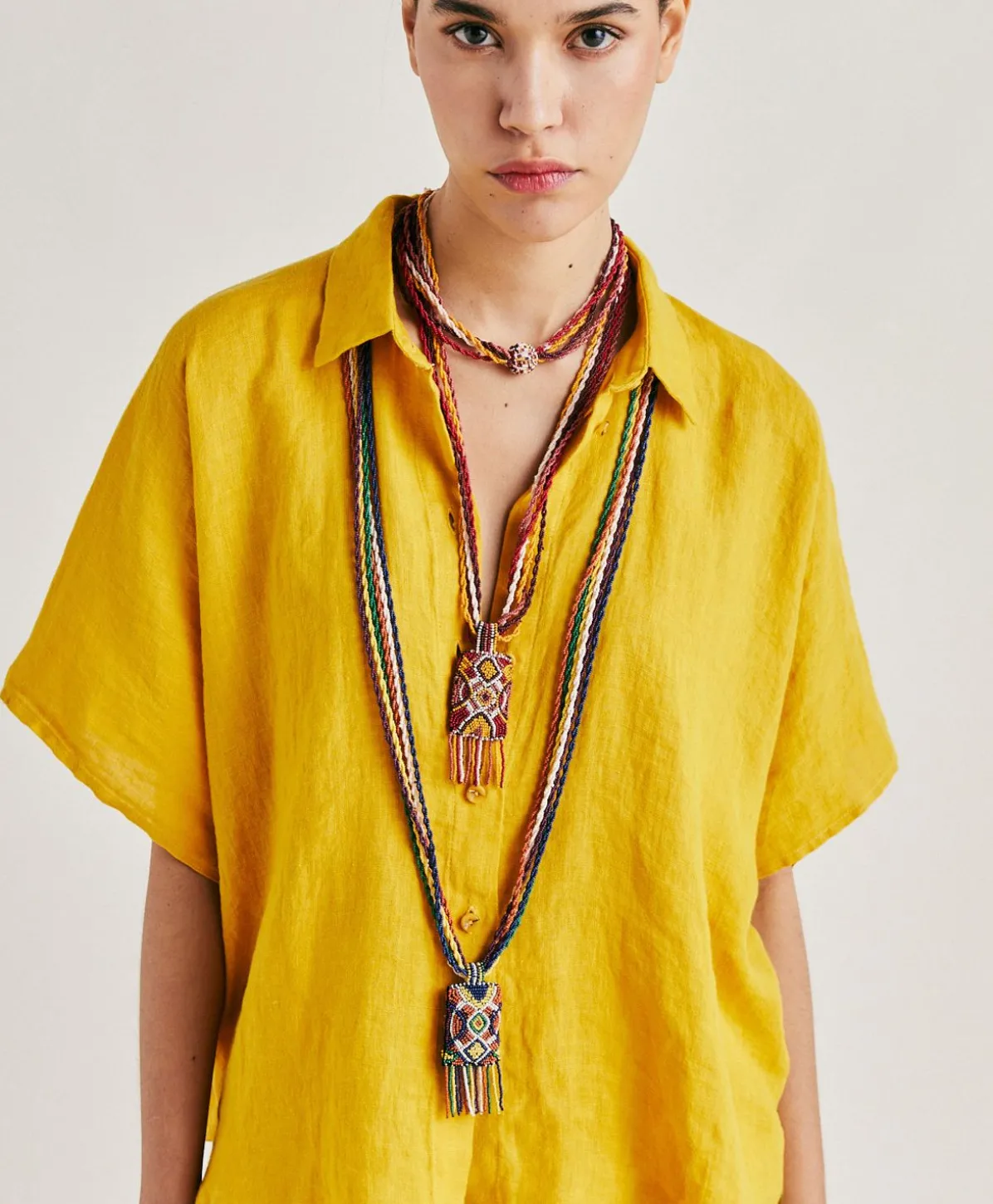 Chemise En Lin Elafonissi - Jaune Soleil