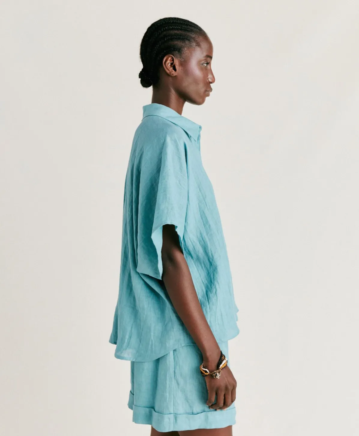 Chemise En Lin Elafonissi - Ceruleen