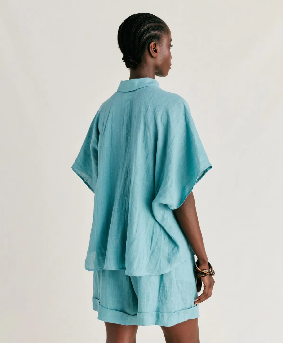 Chemise En Lin Elafonissi - Ceruleen